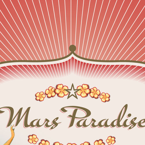 création imprimé t-shirt, transat, touillette, Mars Paradise